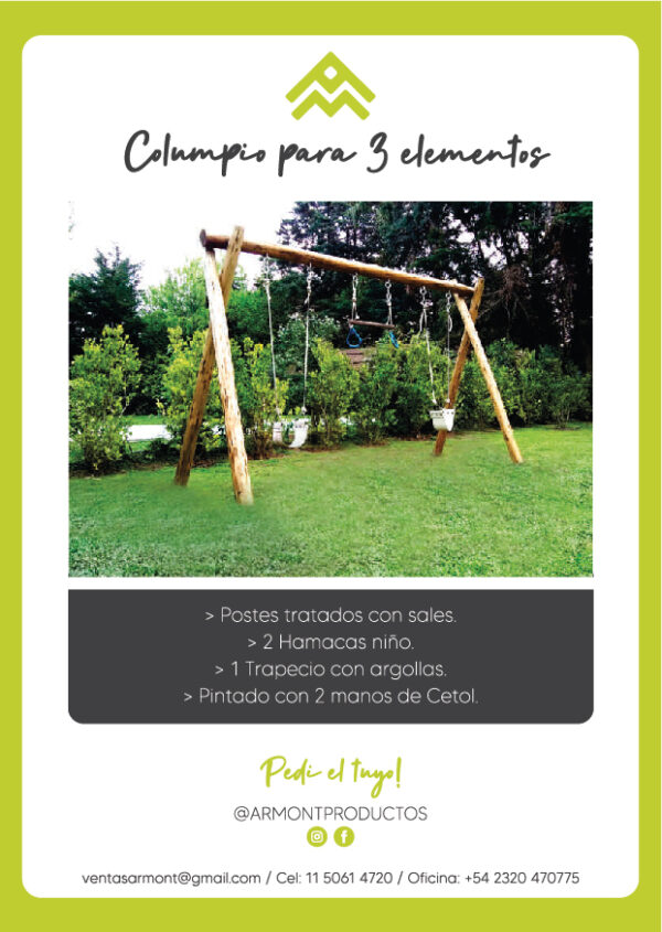 Columpio para 3 elementos